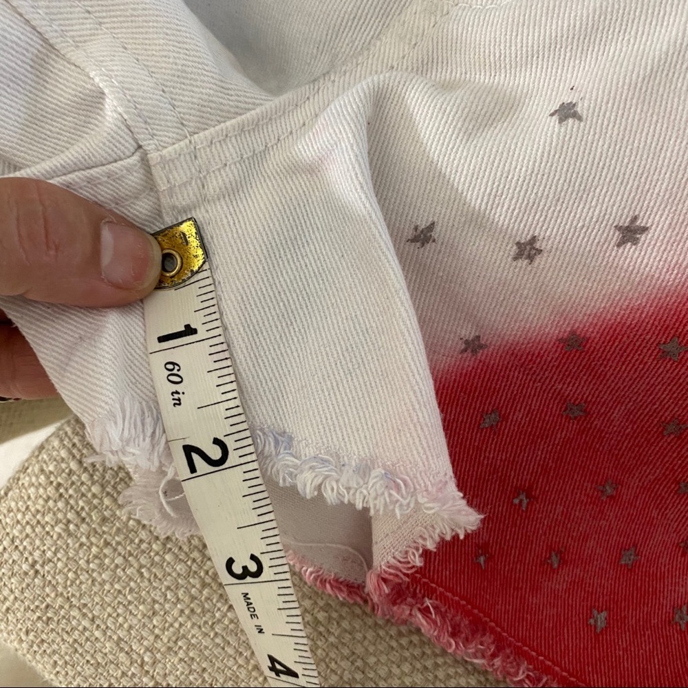 Justice Cut Off Distressed Shorts Girls 10R red white & blue cut off sho… - Picture 7 of 8
